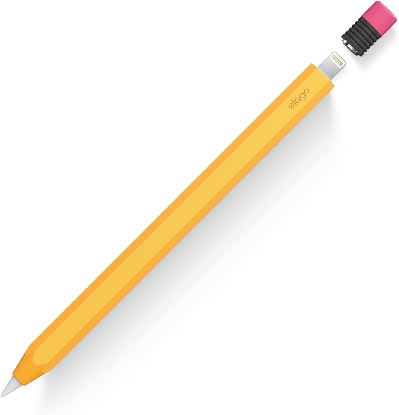 elago Classic Pencil Case Compatible with Apple Pencil 1st Generation, Classic Design, Durable Silicone (Yellow)