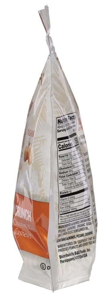 TrueNorth Almond Pecan Cashew Clusters Net Wt 20 Oz (566g) (Pack of 2)
