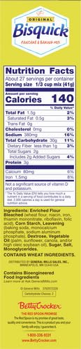 Betty Crocker Bisquick Original Pancake & Baking Mix, 40 oz.