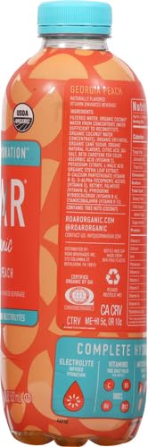 Roar Organic Georgia Peach Naturally Flavored Vitamin Enhanced Beverage 18 oz