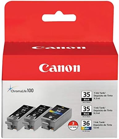Canon PGI-35/CLI-36 2 Black and 1 Color Value Pack Compatible to iP100, iP110