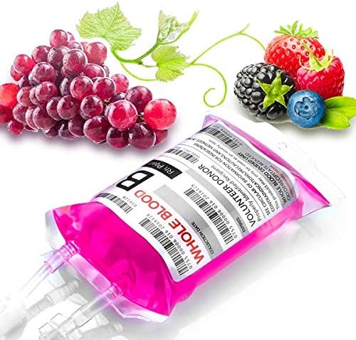 WYNK 20 Pack Halloween Decorations Blood Bag for Drink, 11.5 FL Oz Reusable Cups Containers, Live Blood of Theme Parties, Halloween/Vampire/Hospital Theme Party Favors, Nurse Graduation Party Props