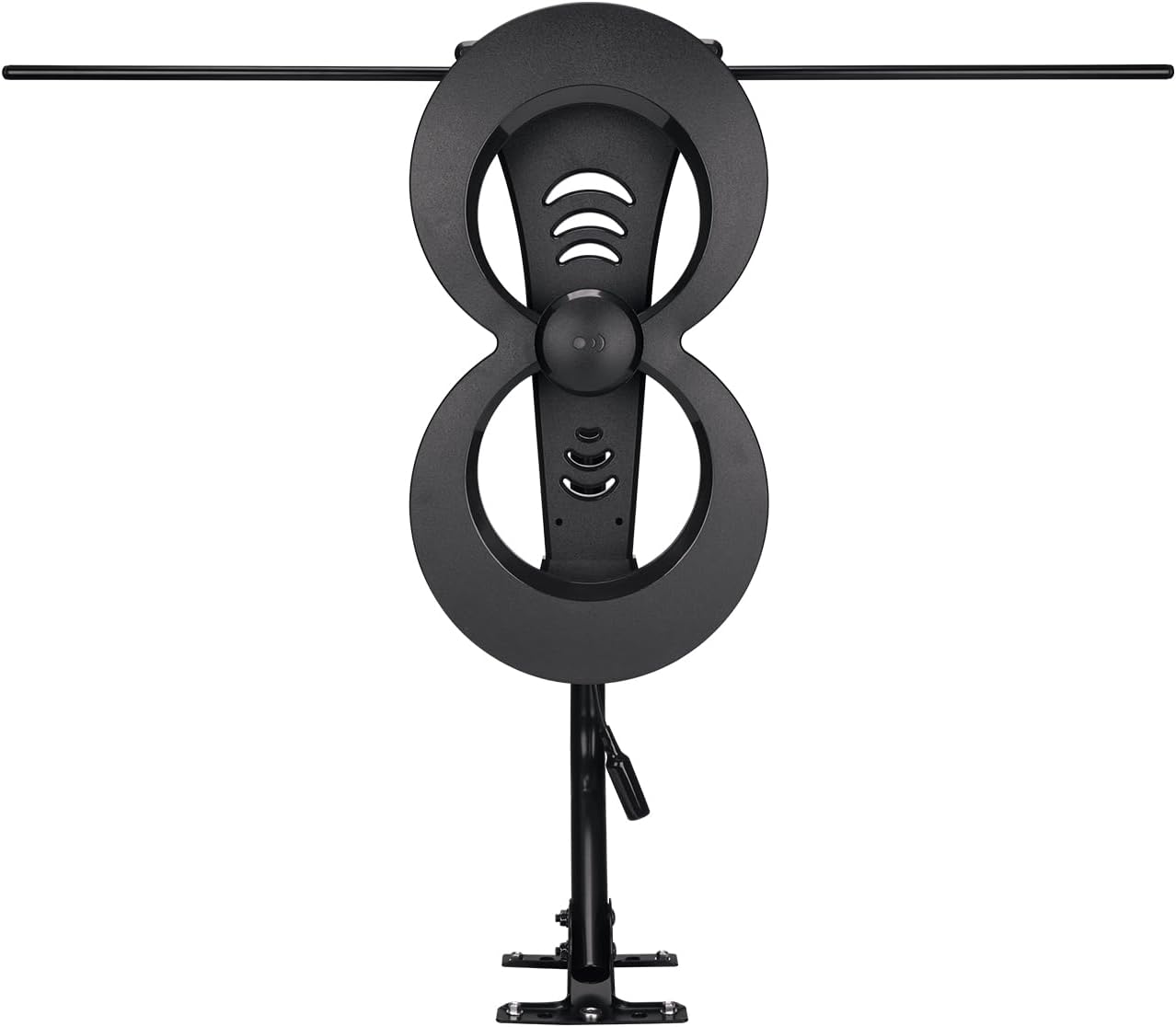 Antennas Direct ClearStream 2MAX Indoor Outdoor TV Antenna, UHF VHF, Multi-Directional, 60+ Mile Range, 4K 8K UHD NEXTGEN TV – w/ 20-inch Mast (Black)