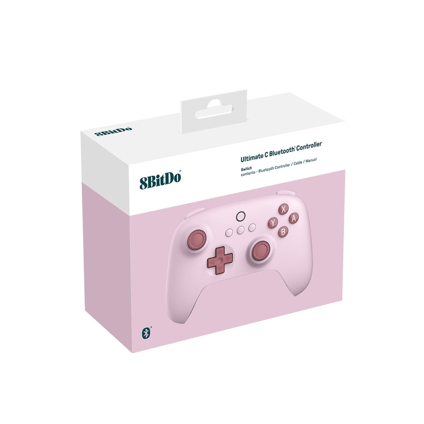 8Bitdo Ultimate C Bluetooth Controller for Switch with 6-axis Motion Control and Rumble Vibration (Pink)