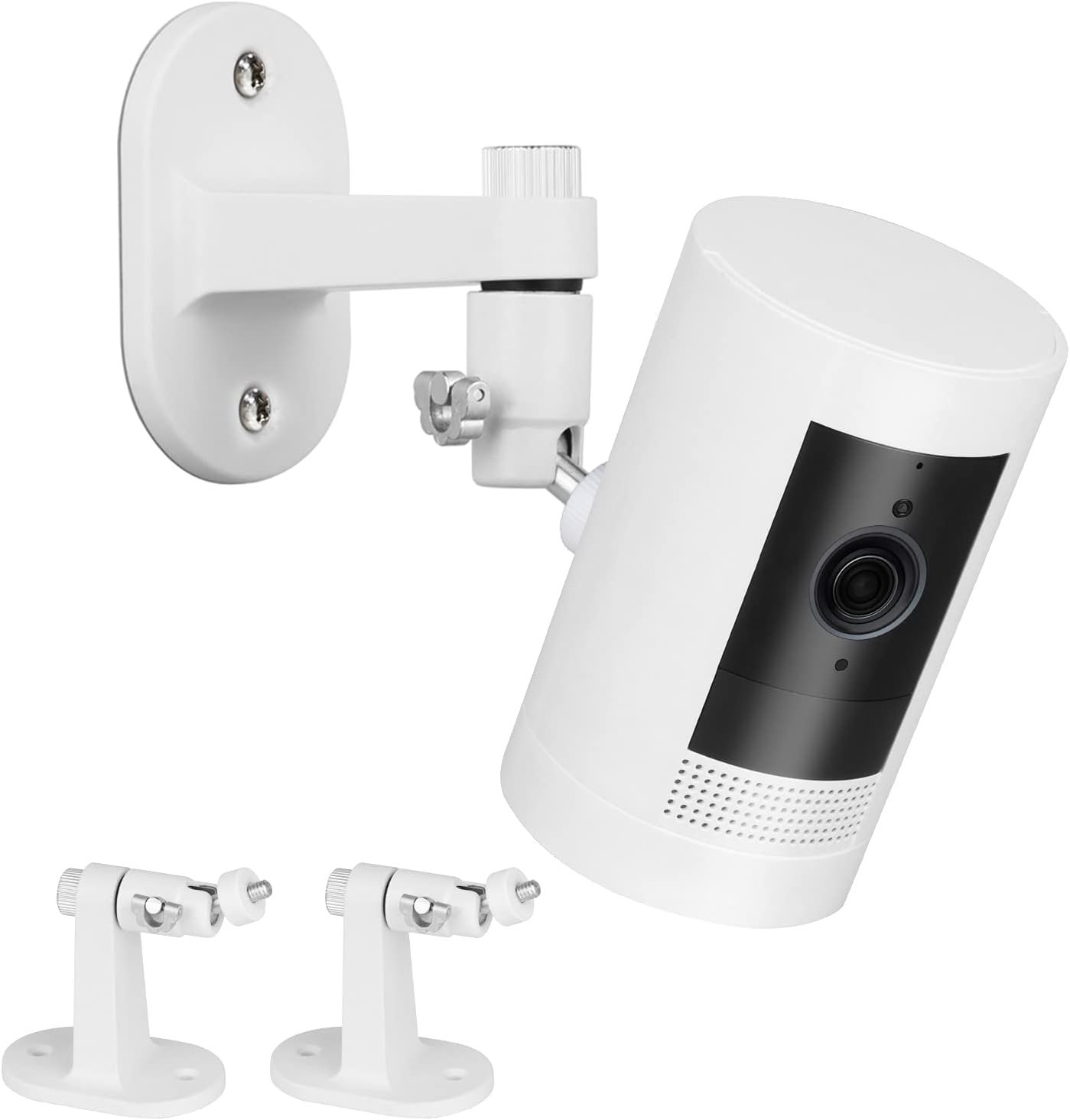2Pack Adjustable Security Wall Mount Bracket for Ring Stick Up Cam & Ring Indoor Cam(1st Gen), Perfect View Angle for Ring Surveillance Camera System - White