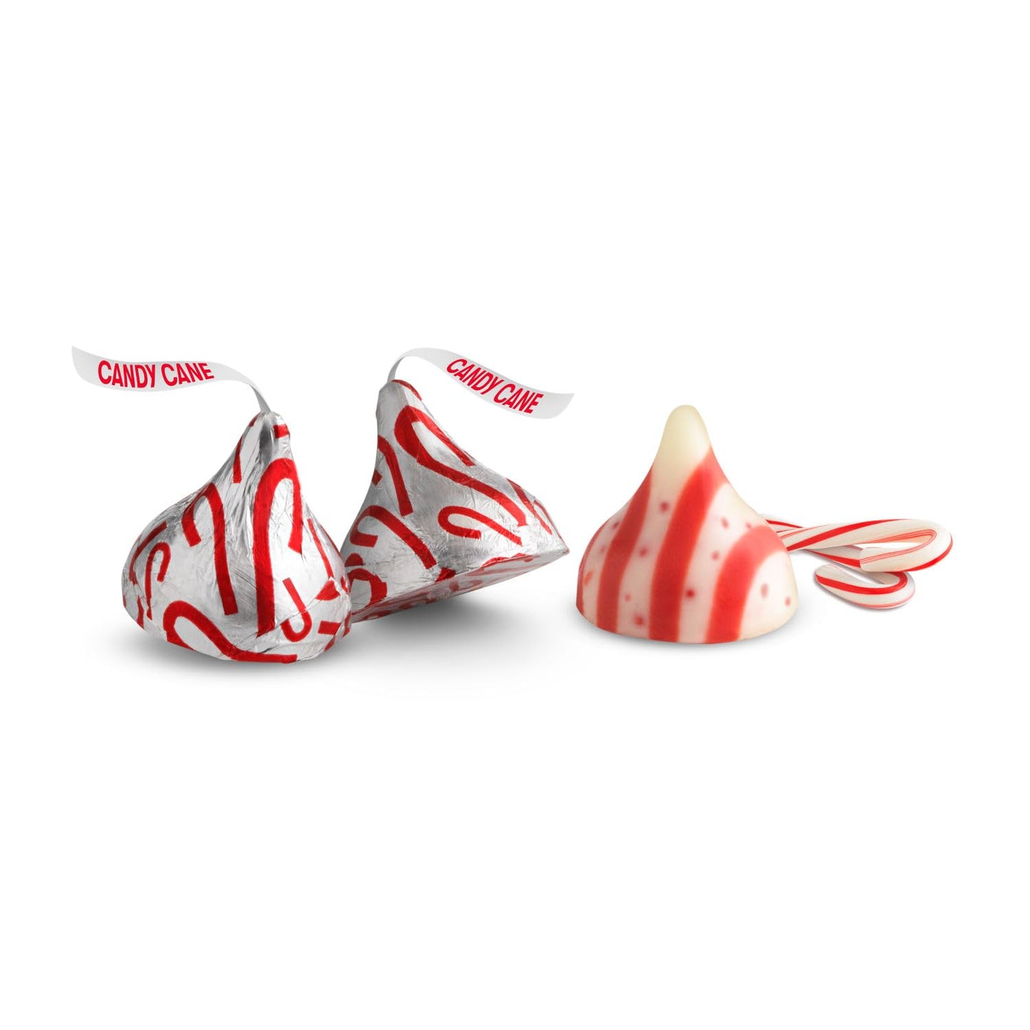 HERSHEY'S KISSES Candy Cane Flavored, Christmas Candy Bulk Bag, 34.88 oz