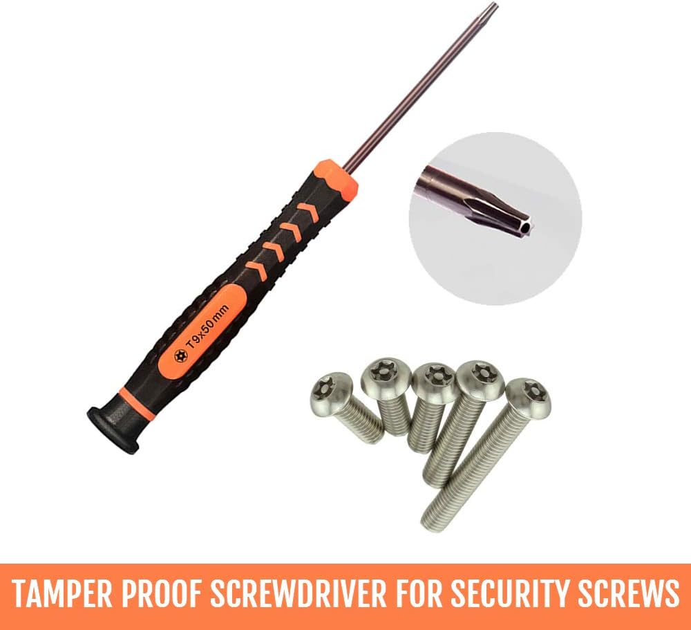 Cleaning Repair Tool Kit for PS4 PS5, TECKMAN TR9 Torx Security Screwdriver with PH00 PH0 PH1 Phillips Screwdriver Set for Sony Playstation 4,5 Main,Controller Tear Down and Dust Removal
