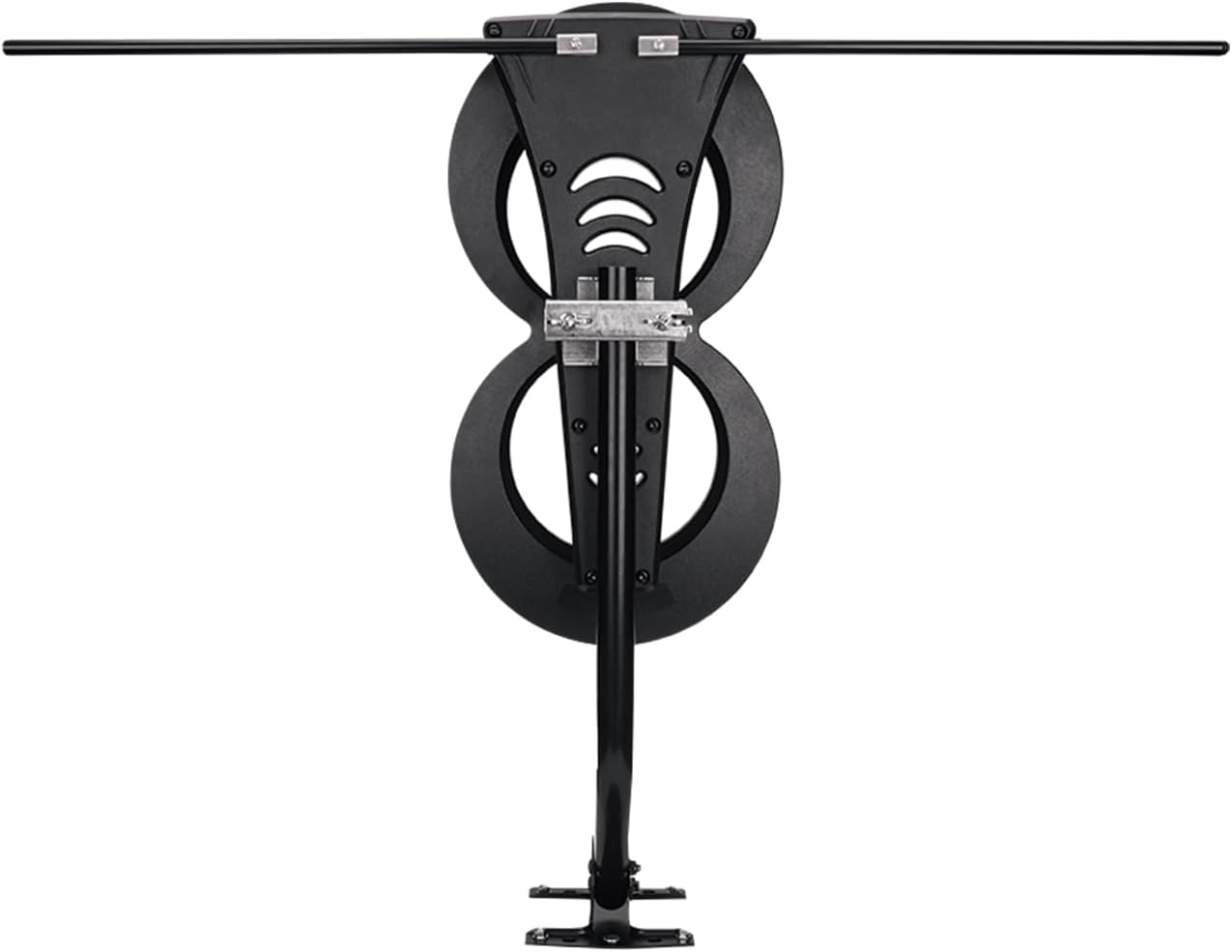 Antennas Direct ClearStream 2MAX Indoor Outdoor TV Antenna, UHF VHF, Multi-Directional, 60+ Mile Range, 4K 8K UHD NEXTGEN TV – w/ 20-inch Mast (Black)