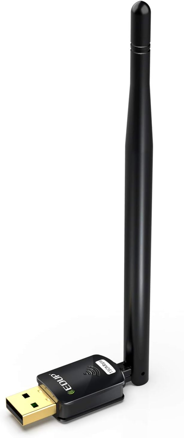 EDUP USB WiFi Adapter for PC, Wireless Network Adapter for Desktop- Dongle High Gain 6dBi Antenna Support Desktop Laptop Compatible with Windows 10/8/7/XP/VISTA, MAC 10.6-10.11