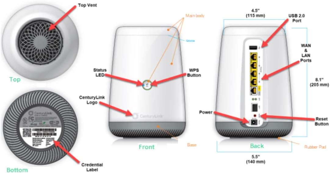 C4000BG CenturyLink Bonded Line Wi Fi DSL Router