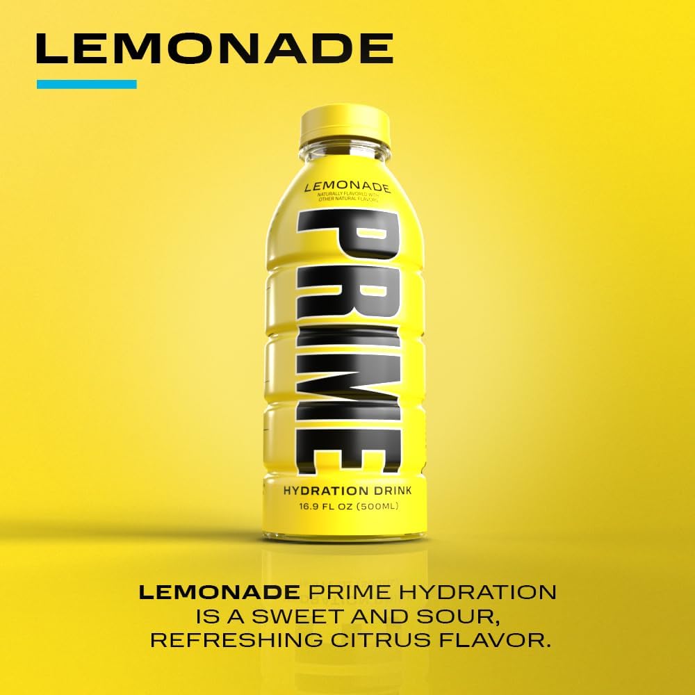 Prime Hydration Drink, Variety Pack ( ICE POP, STRAWBERRY WATERMELON, LEMONADE), 16.9 fl oz, 18 ct