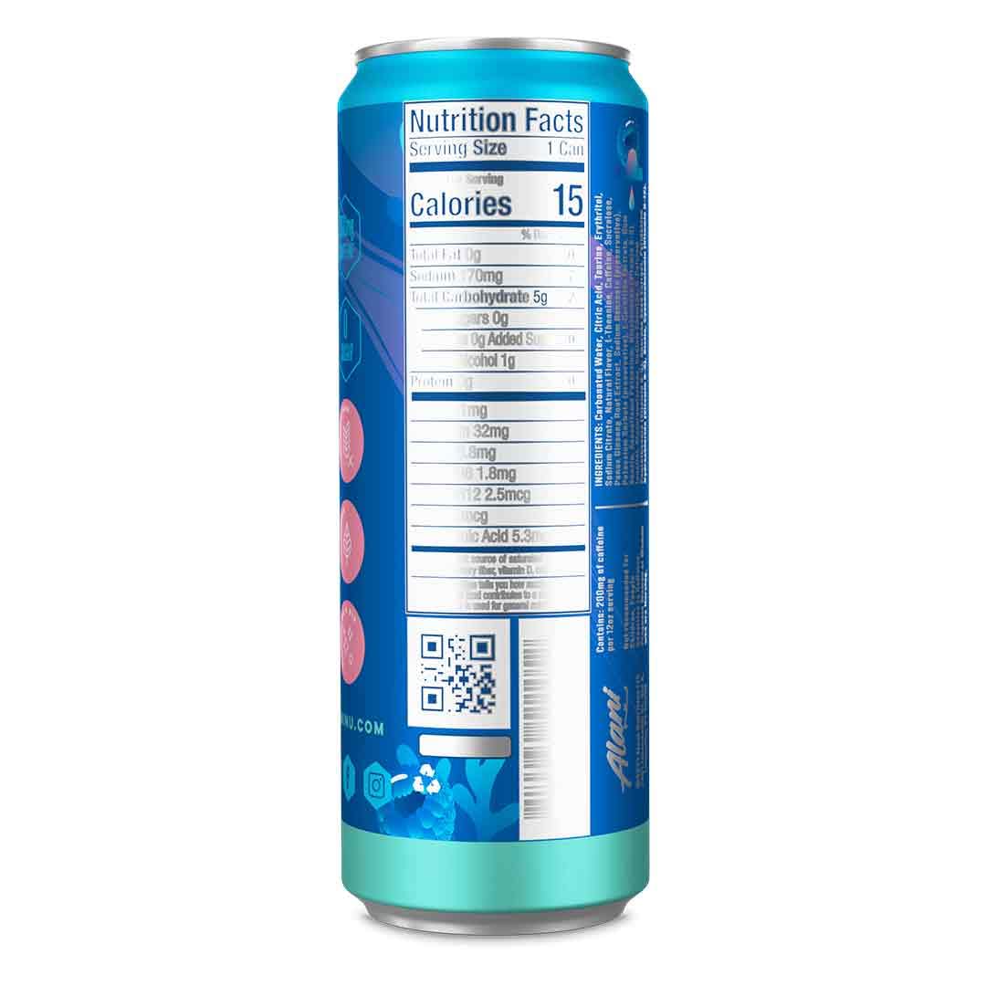 Alani Nu BREEZEBERRY Sugar Free, Low Calorie Energy Drinks | 200mg Caffeine | Biotin B Vitamins | Zero Sugar | 10 Calories | 12 Fl Oz Cans |12 Pack