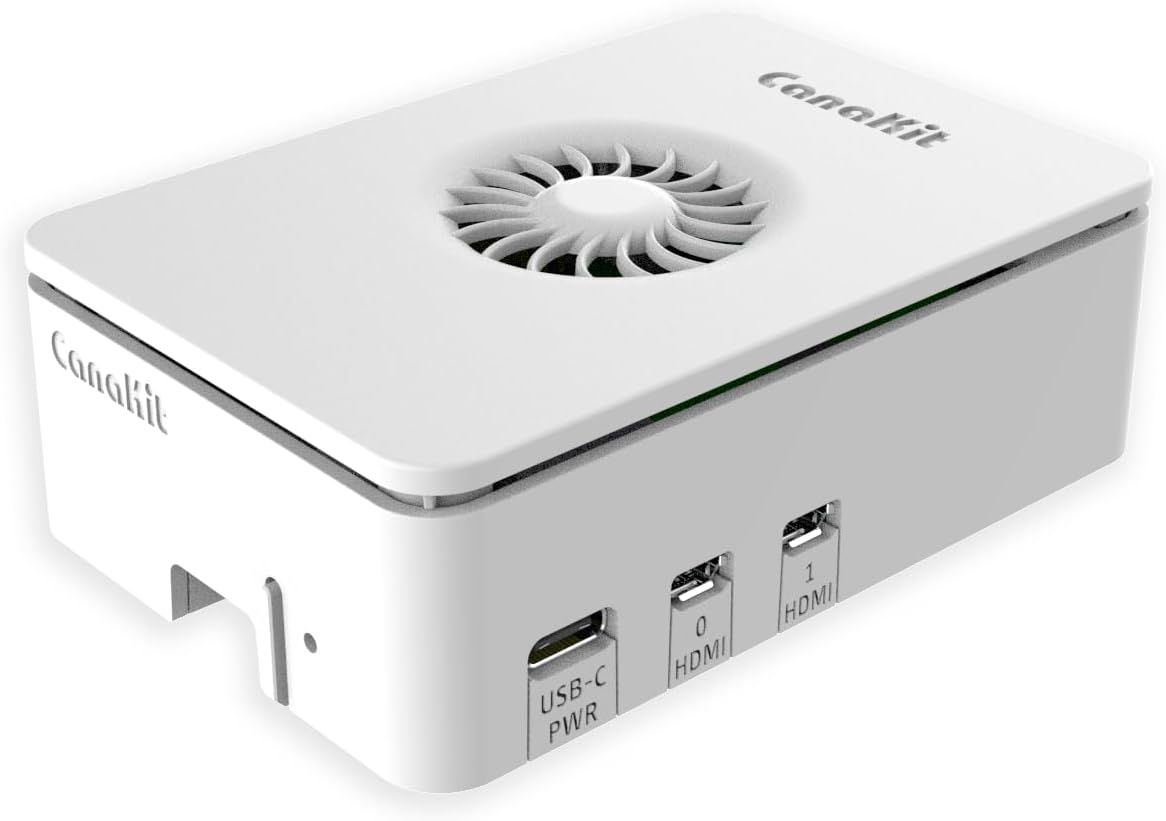 CanaKit Raspberry Pi 5 Starter Kit MAX - Turbine White (256 GB Edition) (8GB RAM)