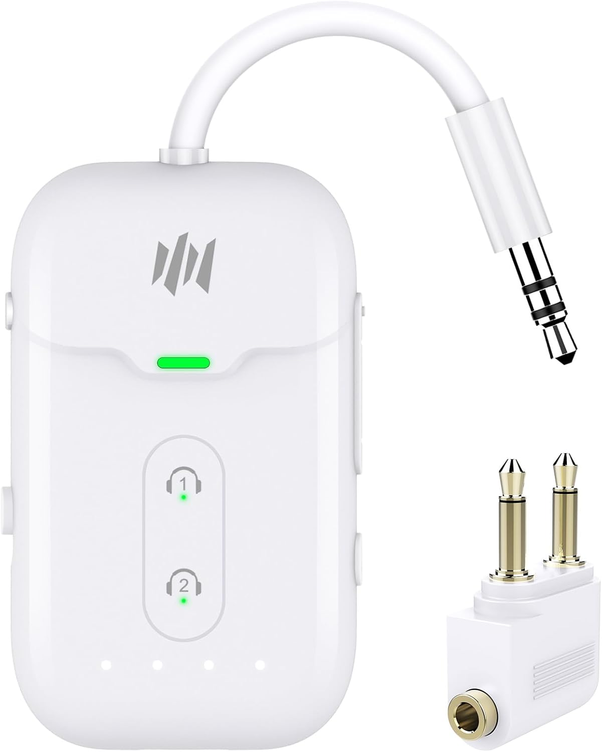 Bluetooth 5.4 Transmitter Receiver,2-in-1 Bluetooth Adapter for Airplane,Bluetooth Transmitter for TV,Gym, Up to 2 AirPods/Headphones,Wireless Audio Adapter with aptX LL for Travel & Home/Car Stereo
