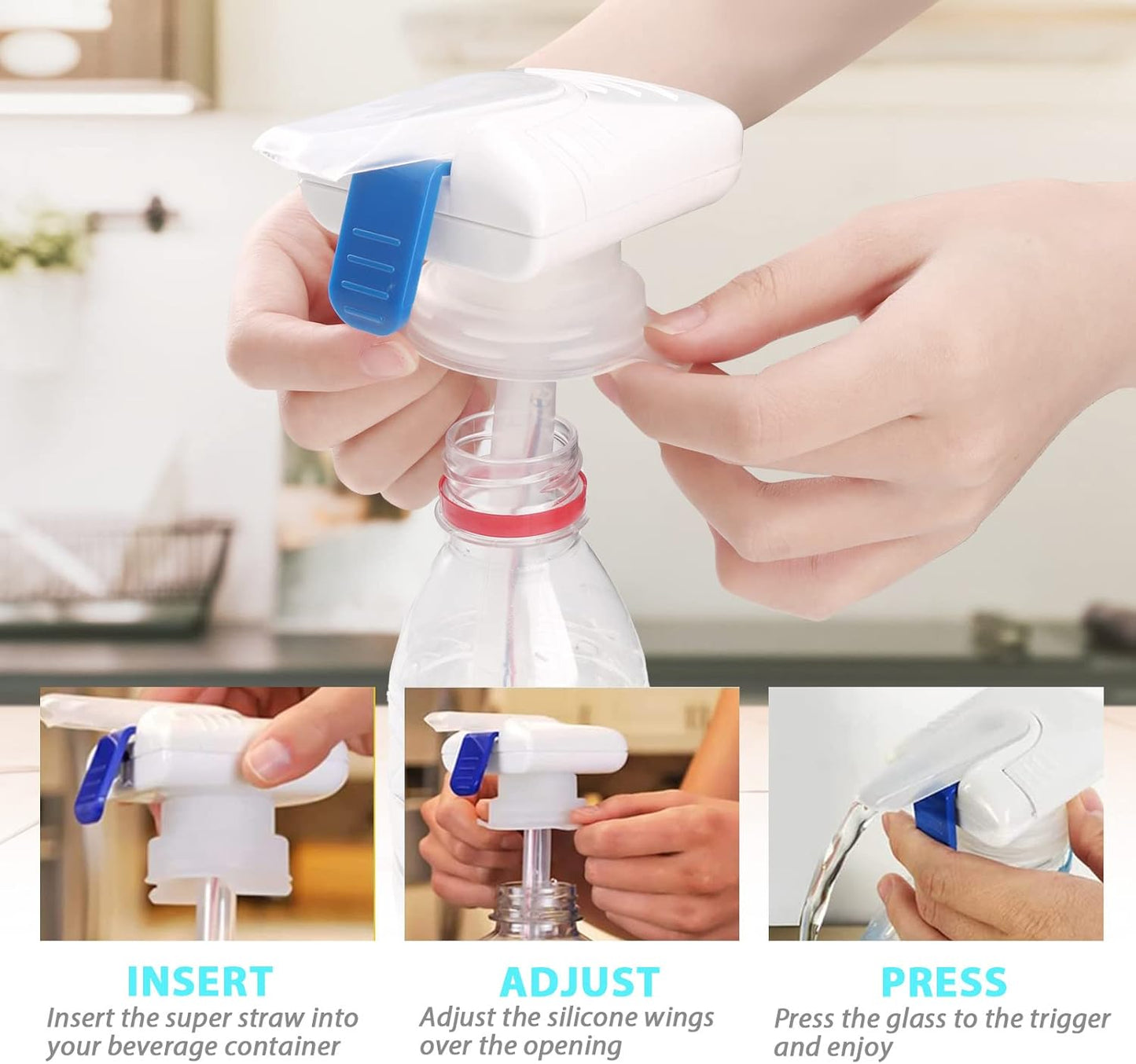 2Pack Automatic Drink Dispenser, Milk Dispenser for Fridge Gallon, Milk Gallon Dispenser, Can Prevent Milk Juice Beer Spill Proof, Suitable for Outdoor and Home Kitchens