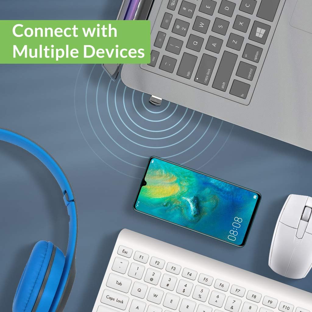 Avantree DG45 - USB Bluetooth 5.0 Adapter for PC, Bluetooth Dongle for Computer Desktop Laptop, Wireless Transfer for Bluetooth Headphones Speakers Keyboard Mouse Printers Windows 11/10/8.1/8