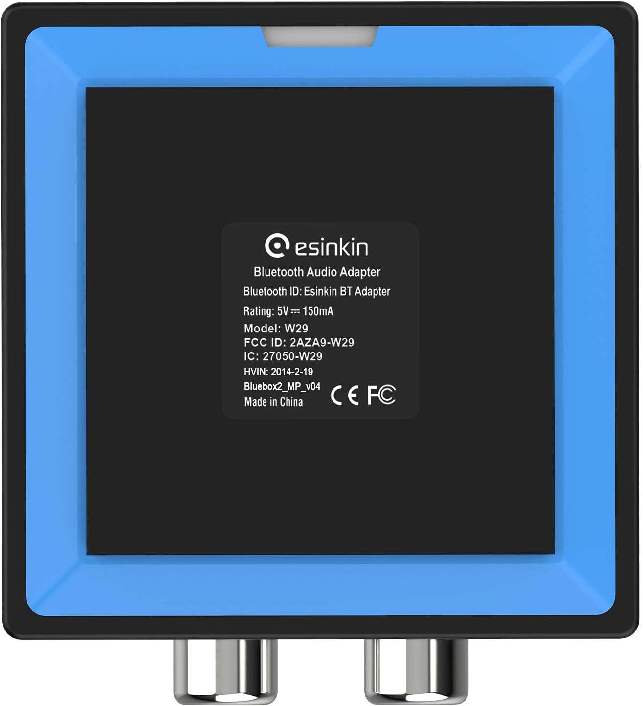 esinkin Bluetooth Audio Adapter for Music Streaming Sound System, Wireless Audio Adapter Works with Smartphones and Tablets, Wireless Adapter for Speakers