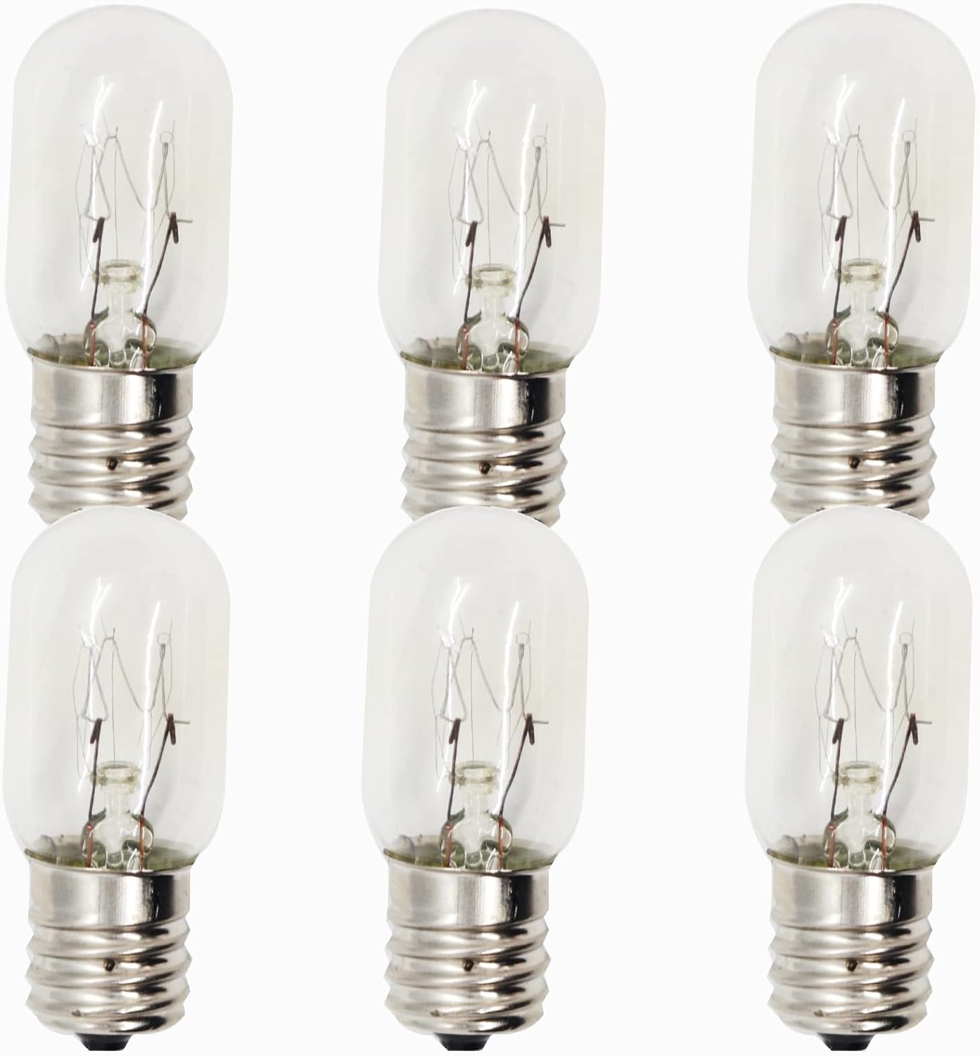 Upgraded 10692 Microwave Bulb 110-130V Wide Voltage T7 E17 25W Compatible with GE Appliance Bulb Excellent Quality-1 Year QA (6pack)