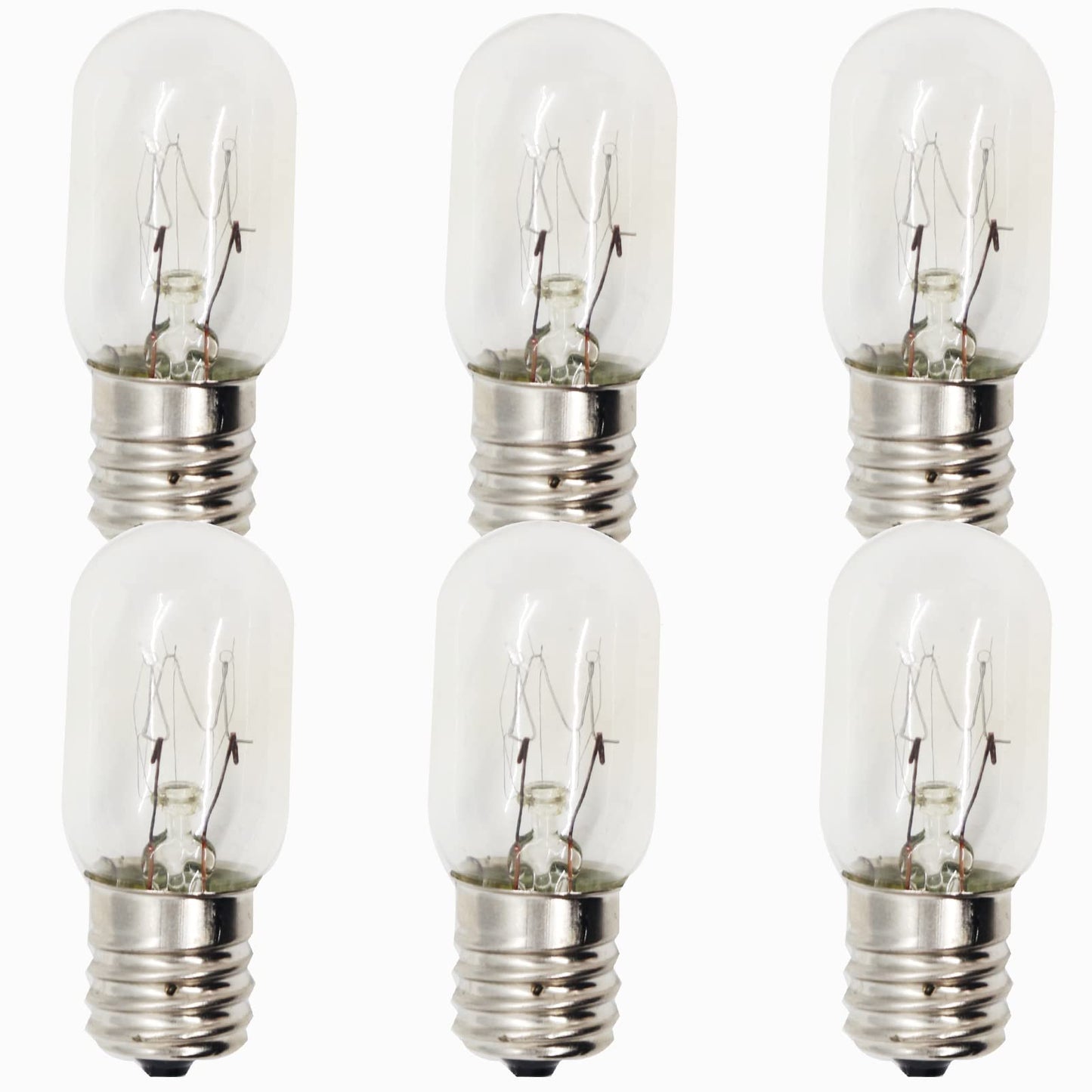 Upgraded 10692 Microwave Bulb 110-130V Wide Voltage T7 E17 25W Compatible with GE Appliance Bulb Excellent Quality-1 Year QA (6pack)