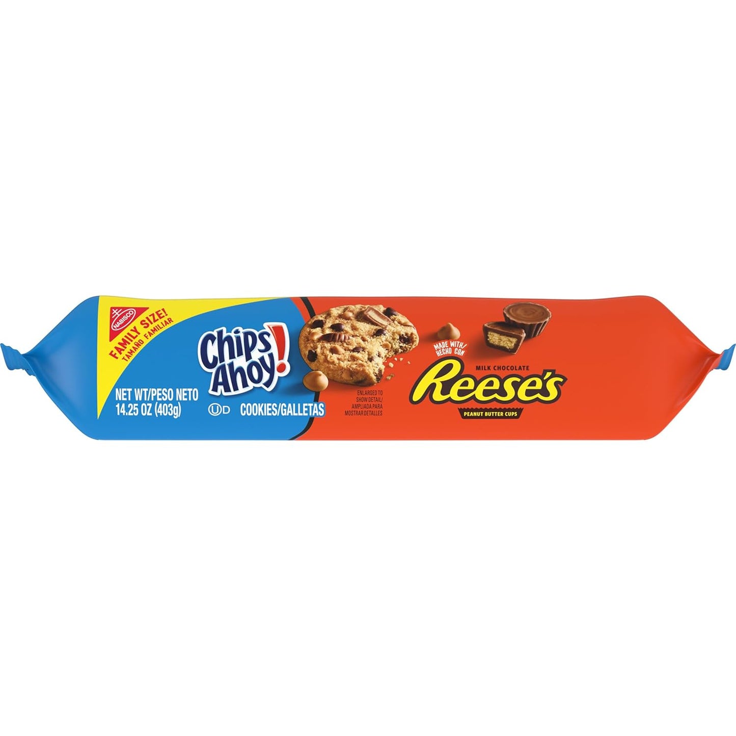 CHIPS AHOY! Reese’s Peanut Butter Cup Chocolate Chip Cookies, Family Size, 14.25 oz