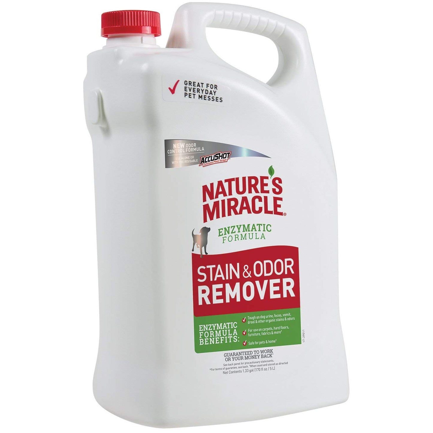 Nature's Miracle Stain and Odor Remover Dog, Odor Control Formula, Accushot Spray 1.33 Gal