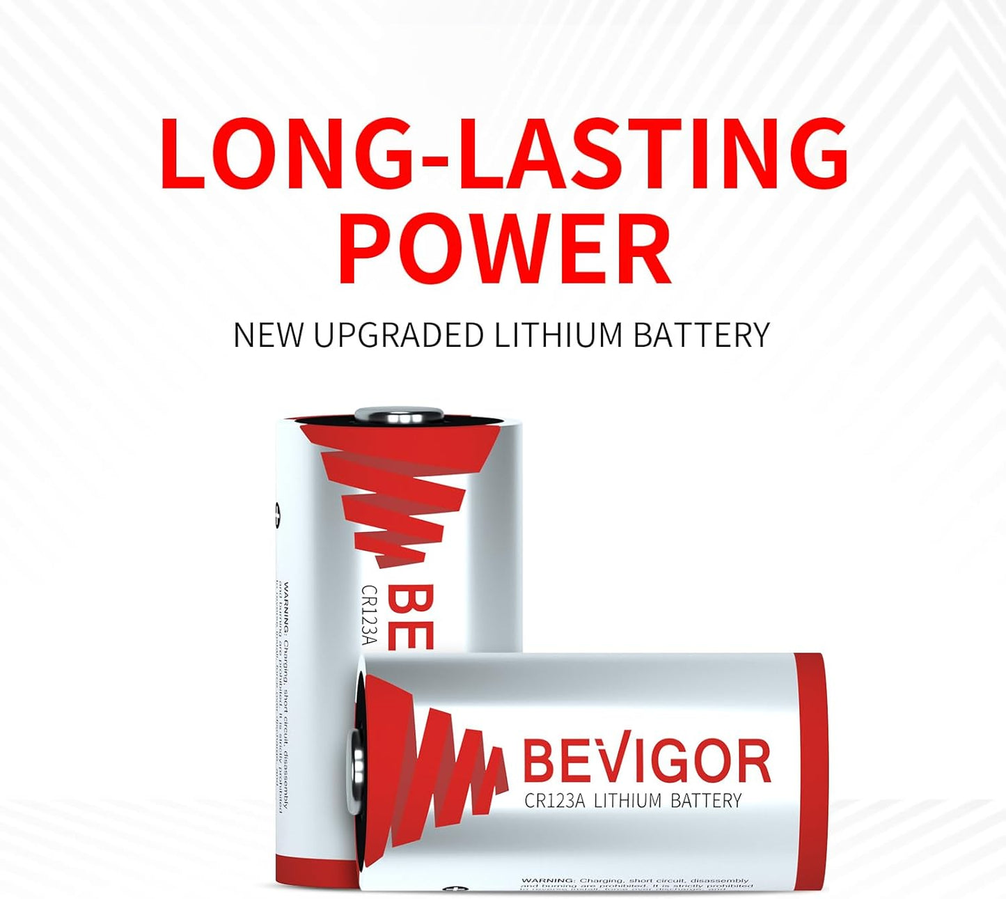 BEVIGOR CR123A 3V Lithium Batteries 6 Pack,1500mAh Photo Lithium Battery, 3 Volt 123 Battery Lithium for Flashlight and Security Device【Non-Rechargeable】