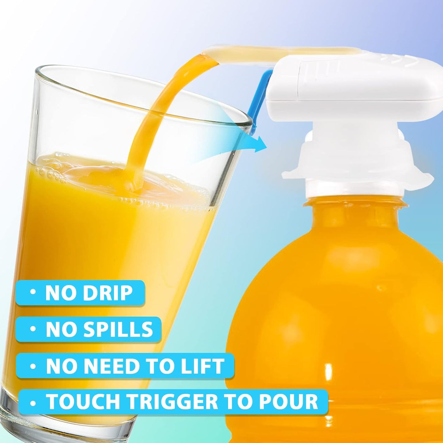 2Pack Automatic Drink Dispenser, Milk Dispenser for Fridge Gallon, Milk Gallon Dispenser, Can Prevent Milk Juice Beer Spill Proof, Suitable for Outdoor and Home Kitchens