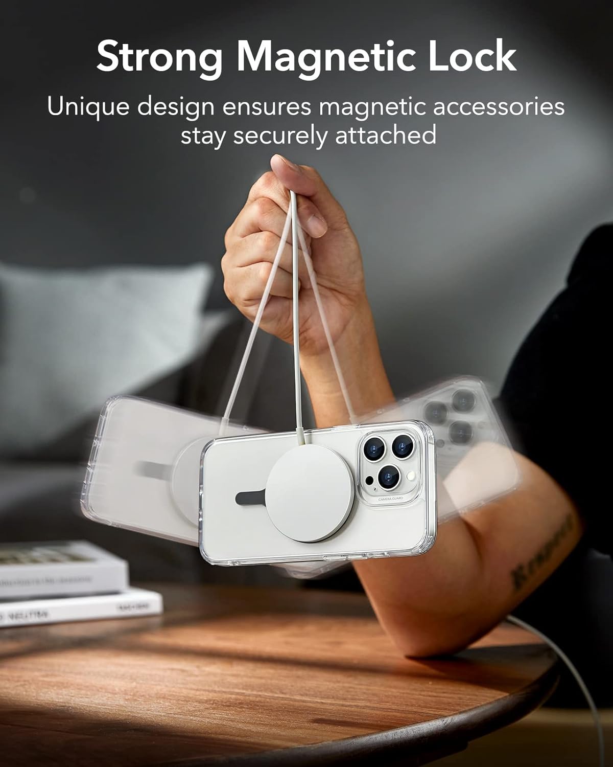 ESR for MagSafe Sticker 360, MagSafe Ring Magnet (HaloLock), 2 Pack Magnetic Ring, Universal Magnetic Wireless Charger Conversion Kit for iPhone 16/15/14/13/12/11, Galaxy S23/S22/S21 and More, Black