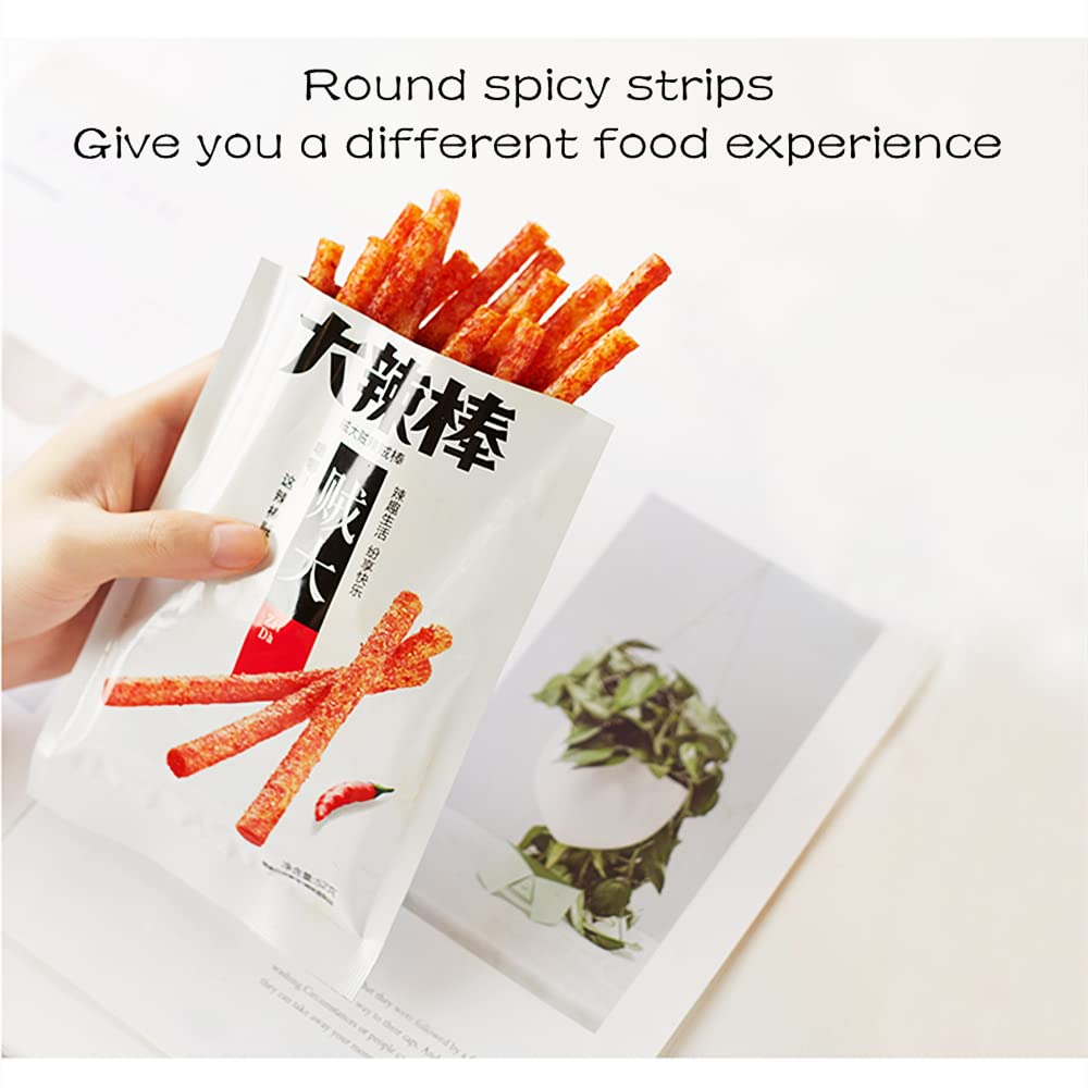 Spicy Strips - Spicy Gluten Latiao, Chinese Special Casual Snack Food, Made From Wheat/Chili/Spice, Low Sugar and Low Calories, Best Vegan, 78g (Pack of 2)