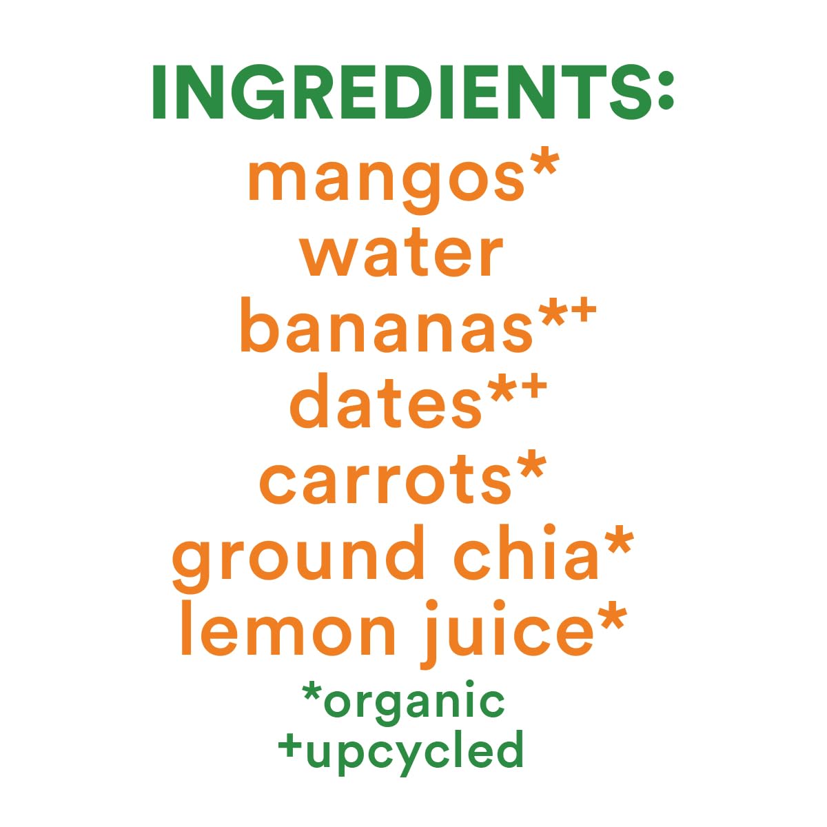 Sweet Nothings, Mango, USDA Organic Kids' Squeezable Super Fruit Smoothie Freezie Pops, Pack of 6 - Dye-Free, No Added Sugar, Dairy-Free, Vegan, Healthy Organic Fruit and Veggie Pops
