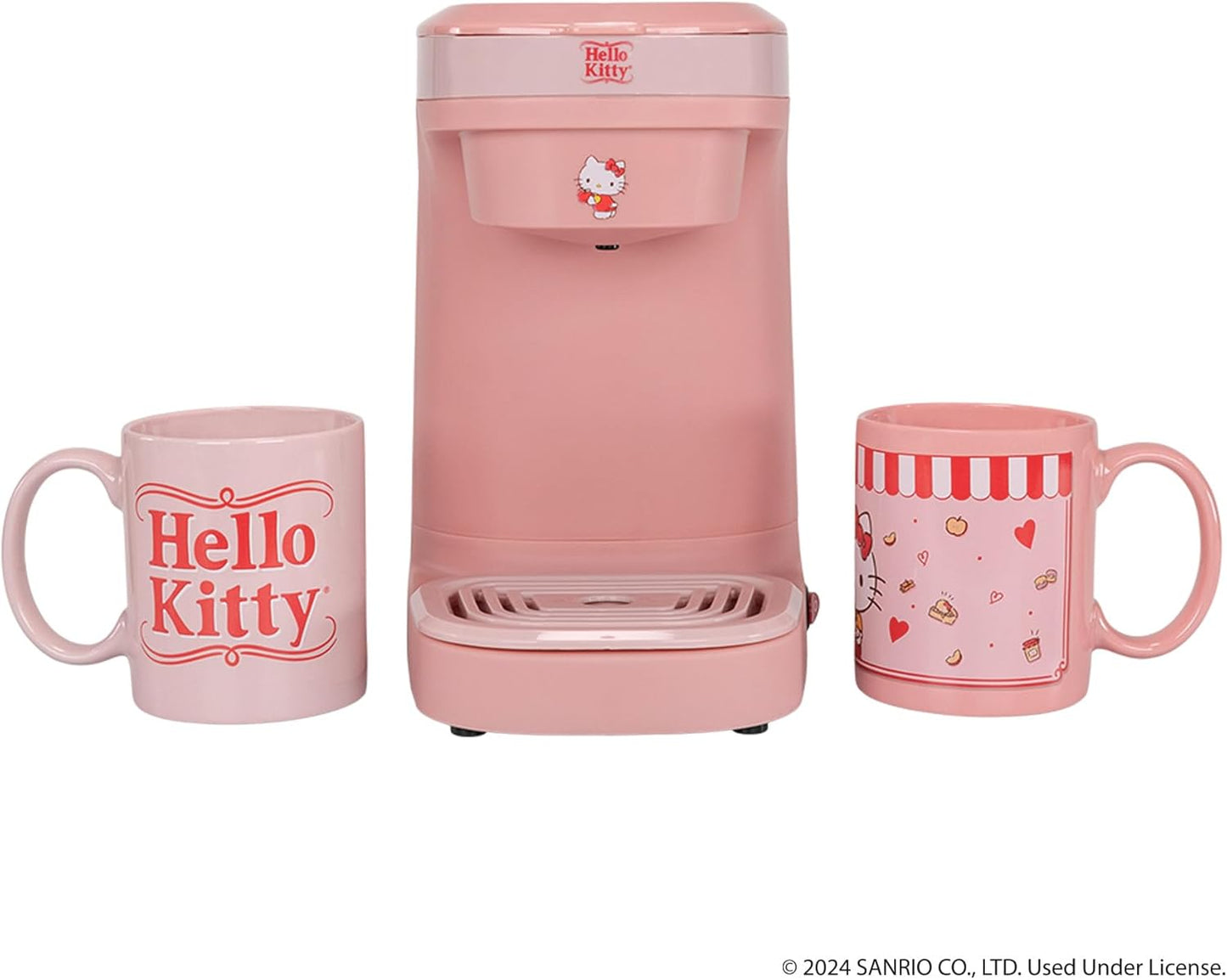 Uncanny Brands Hello Kitty Single Cup Coffee Maker Gift Set with 2 Mugs