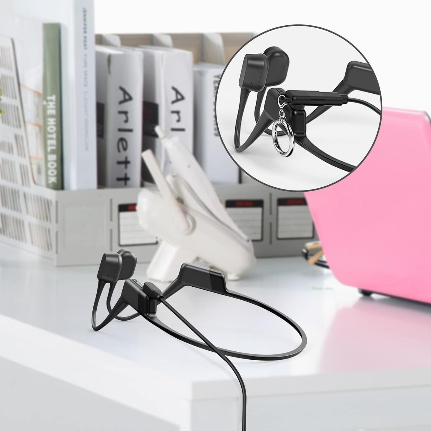 Charging Cable for Shokz Openrun/Openrun Pro/Opencomm/OpenRun Mini & Aftershokz Headphones Aeropex AS800 with USB C Adapter, 3.3ft USB Magnetic Charger Cord for Shokz Bone Conduction Headphones