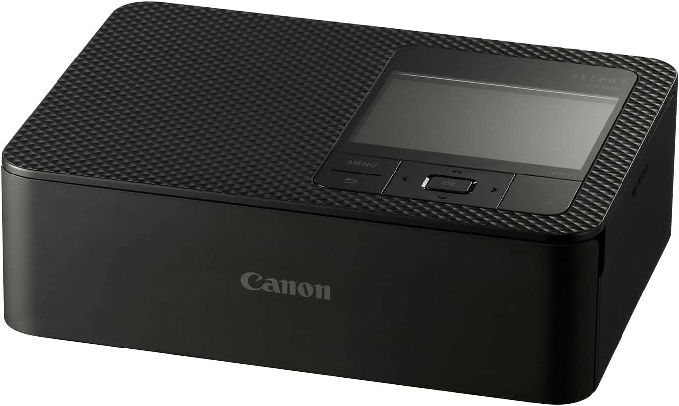 Canon SELPHY CP1500 Compact Photo Printer, Portable Photo Printer, Instant Photo Printer, Mobile Friendly, AirPrint, Black