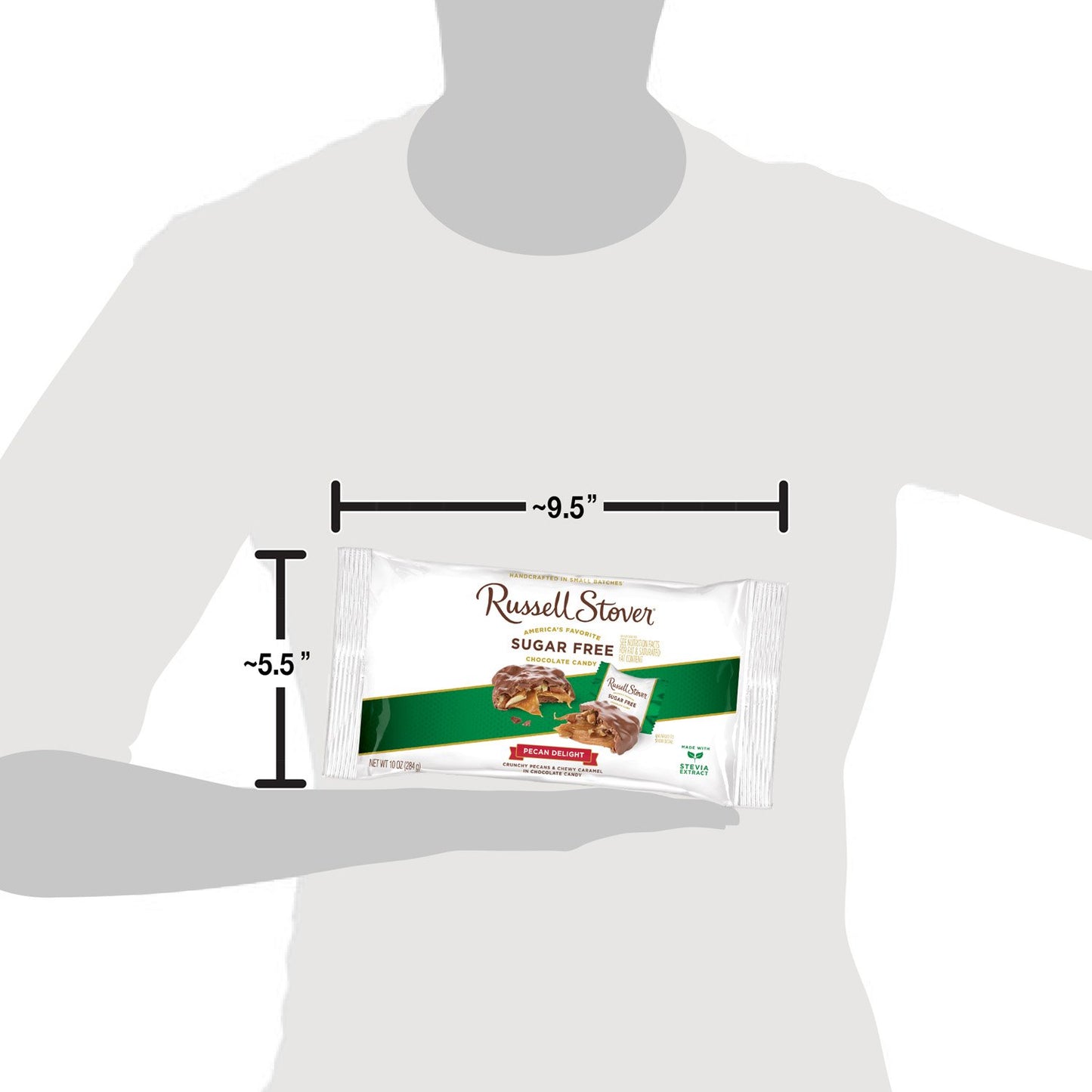 Russell Stover Sugar Free Pecan Delights with Stevia, 10 oz. Bag