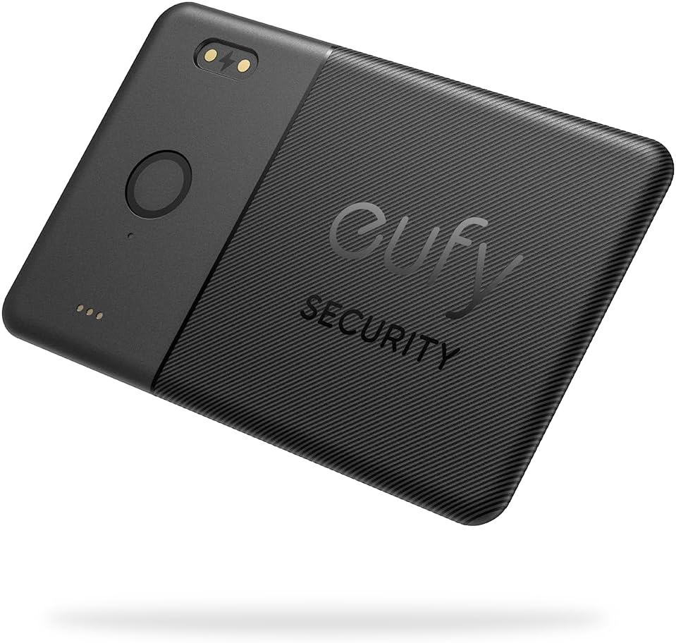 eufy SmartTrack Card E30 (Black, 1-Pack), Rechargeable, Works with Apple Find My (iOS Only), Bluetooth Tracker, Perfect for Wallet, Passport, and Laptop, Water Resistant. (Android not Supported)