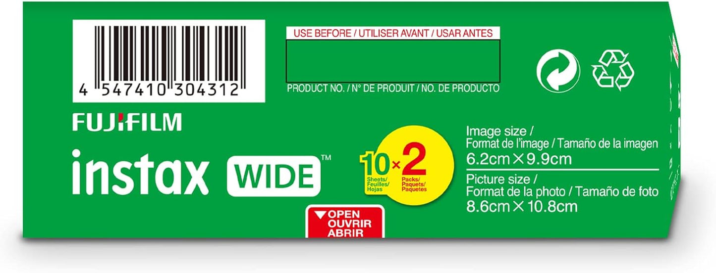 Fujifilm Instax Wide Instant Film Twin Pack - 20 Exposures