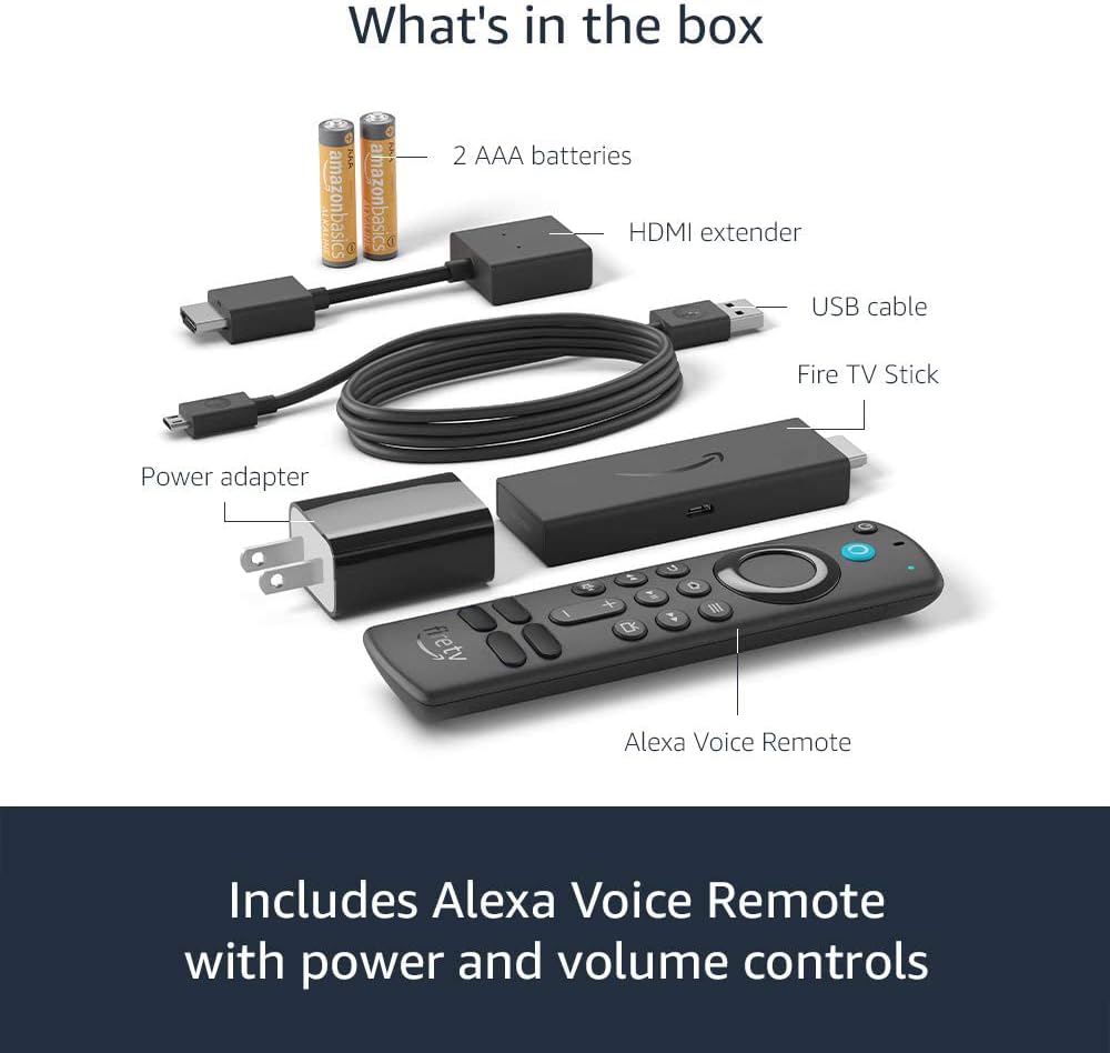 Amazon Fire TV Stick, sharp picture quality, fast streaming, free & live TV, Alexa Voice Remote with TV controls