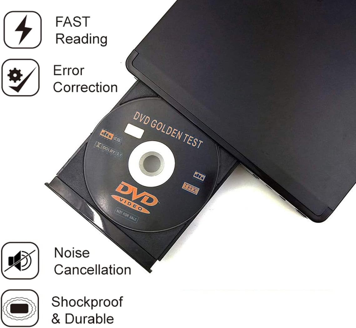 DVD Player HDMI for TV, LONPOO Compact Multi Region DVD CD Disc Player with Full HD Picture Quality,Anti-Skip,No Picture Freeze,Noise Cancellation,Microphone Port,USB Playback,HDMI & AV Cable Included