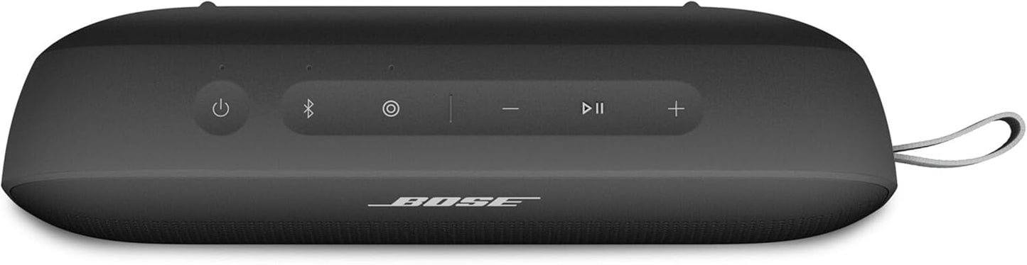 Bose New SoundLink Flex Portable Bluetooth Speaker (2nd Gen), Portable Outdoor Speaker with Hi-Fi Audio, Up to 12 Hours Battery Life, IP67 Waterproof and Dustproof, Black