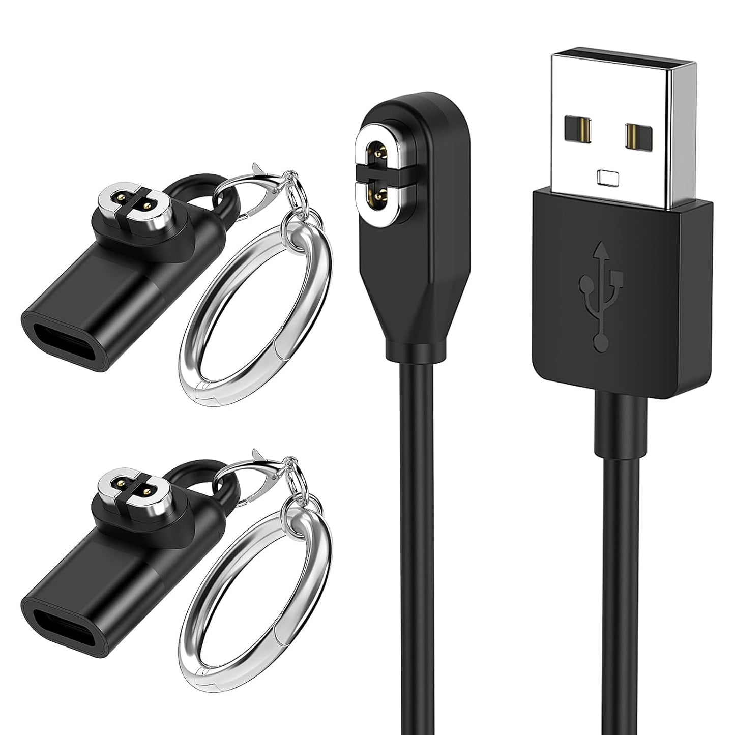 Charging Cable for Shokz Openrun/Openrun Pro/Opencomm/OpenRun Mini & Aftershokz Headphones Aeropex AS800 with USB C Adapter, 3.3ft USB Magnetic Charger Cord for Shokz Bone Conduction Headphones