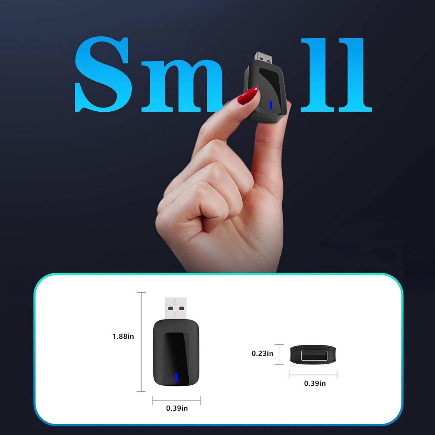 CarPlay Wireless Adapter for iPhone and Android Auto, Wireless CarPlay Dongle for Cars from 2016 and iOS 10+ USB Type-C (CarPlay Wireless Adapter)
