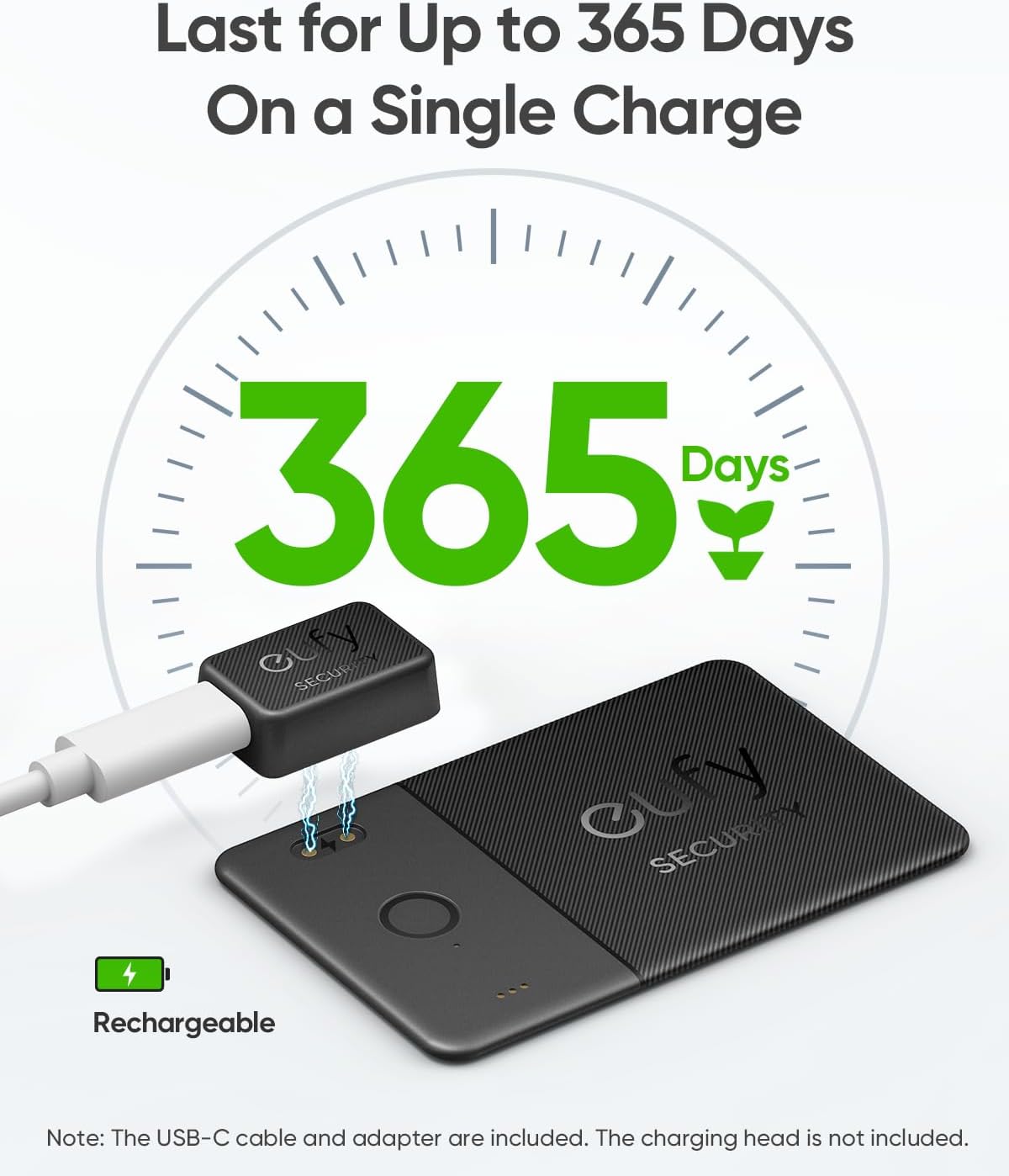 eufy SmartTrack Card E30 (Black, 1-Pack), Rechargeable, Works with Apple Find My (iOS Only), Bluetooth Tracker, Perfect for Wallet, Passport, and Laptop, Water Resistant. (Android not Supported)