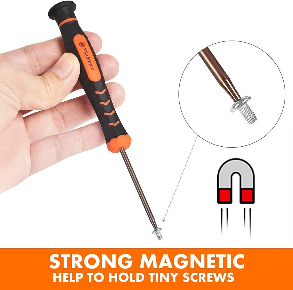 Cleaning Repair Tool Kit for PS4 PS5, TECKMAN TR9 Torx Security Screwdriver with PH00 PH0 PH1 Phillips Screwdriver Set for Sony Playstation 4,5 Main,Controller Tear Down and Dust Removal