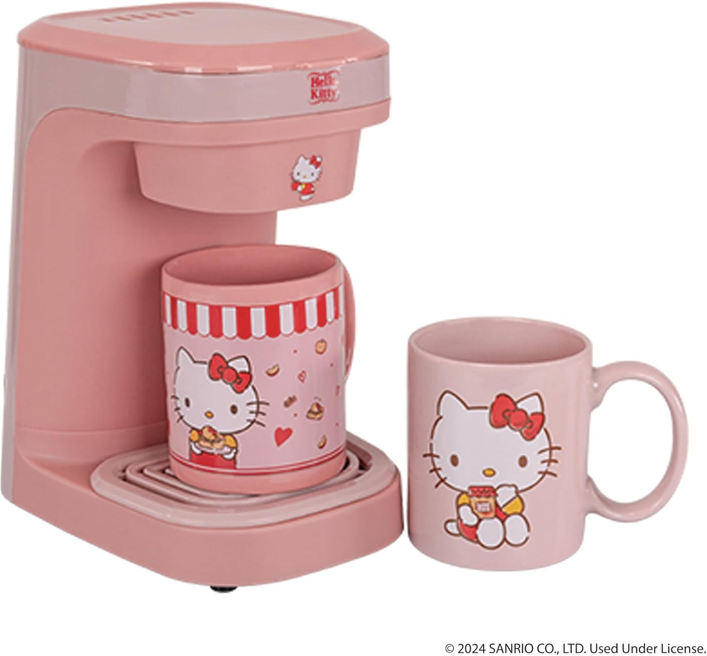 Uncanny Brands Hello Kitty Single Cup Coffee Maker Gift Set with 2 Mugs
