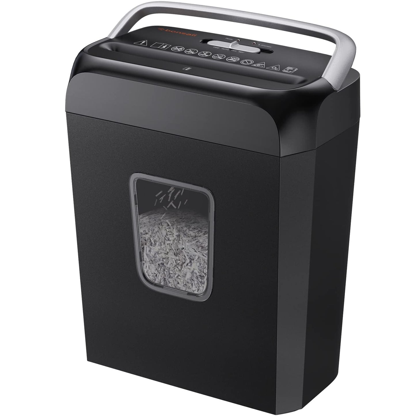 Bonsaii Paper Shredder, 5-6 Sheet Crosscut Shredder for Home Use, 3.4 Gals Wastebasket