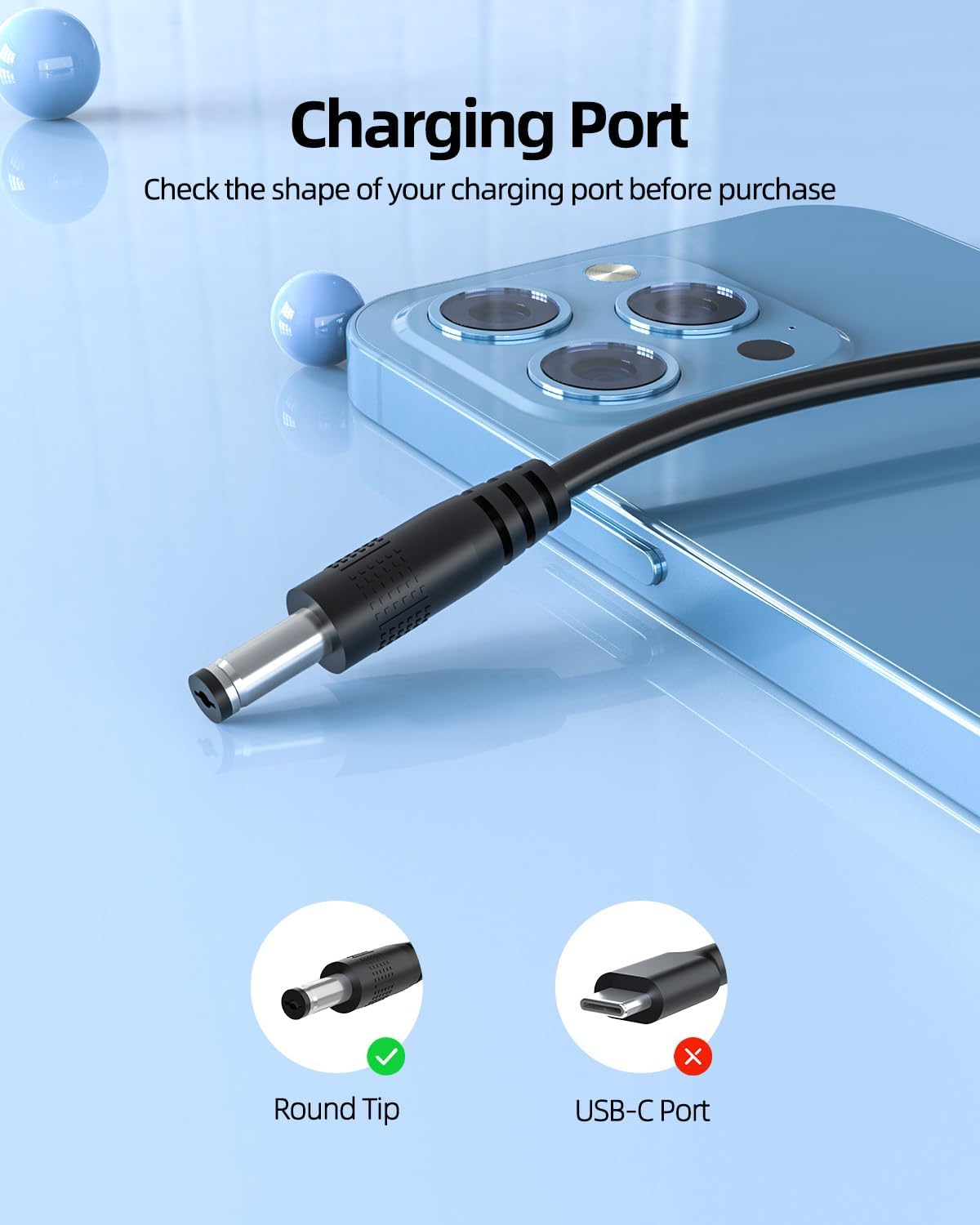 15V Charger Fit for Theragun Mini Prime G4-Mini-PKG-US Mini-PKG-AU Massage Replacement Power Cord Supply
