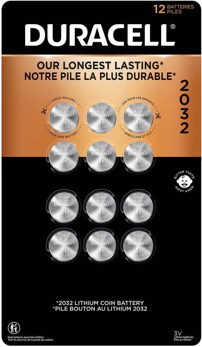 12 Duracell DL2032 Duralock Lithium Batteries Cell Button Electronics (2x6)