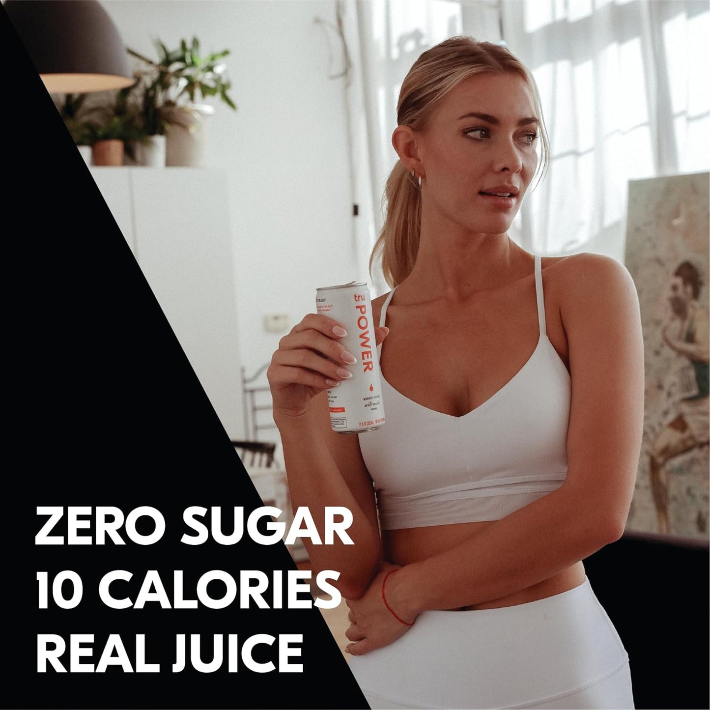 Tru Power Seltzer, BCAA Pre Workout Drinks with Green Coffee, Watermelon Fruit Juice Flavored Sparkling Water, 100 mg Natural Caffeine, Kosher, Gluten Free, Vegan, Low Calories, No Sugar Added Beverages, 12oz (Pack of 12)