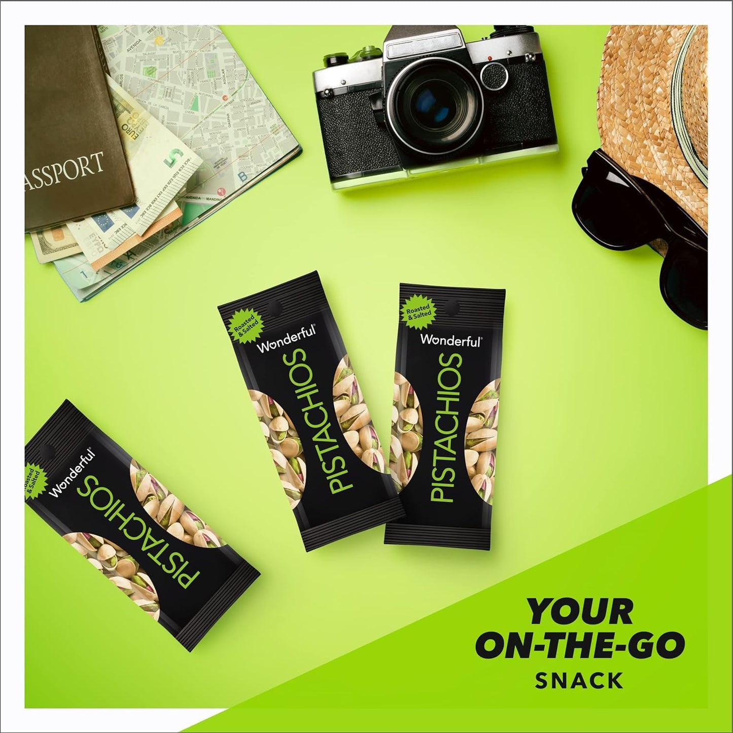 Wonderful Pistachios In Shell, Roasted & Salted Nuts, 1.5 Ounce Bag (Pack of 9), Protein Snacks, On-the-Go, Individually Wrapped Healthy Snacks for Adults