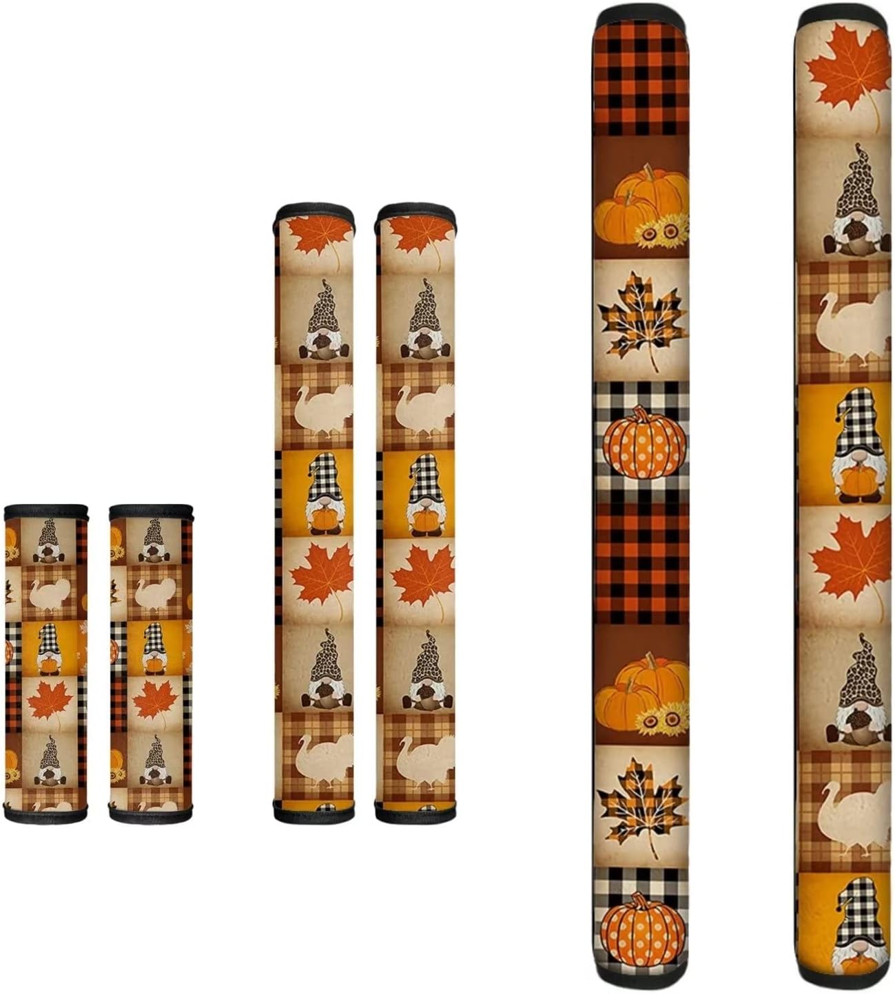 Biyejit 6 Pieces Fall Refrigerator Door Handle Covers Thanksgiving Pumpkin Turkey Refrigerator Handle Covers Fall Kitchen Appliance Decor Handles for Fridge Oven Microwave Dishwasher